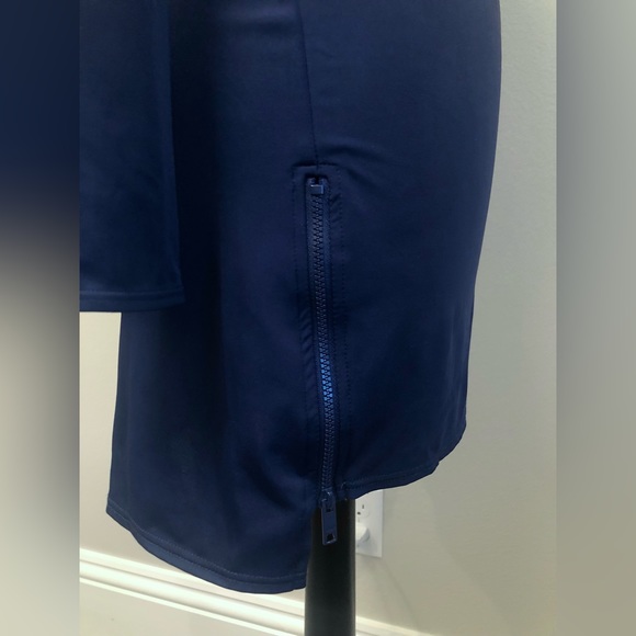 DKNY Navy Striped Swim Mini Dress Scuba Coverup Size XS - Picture 5 of 7